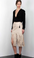 Karina Grimaldi Dylan Fringe Leather Skirt Natural