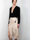 Karina Grimaldi Dylan Fringe Leather Skirt Natural