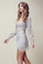 For Love and Lemons Lyla Crop Top and Mini Skirt Set Silver