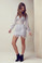 For Love and Lemons Lyla Crop Top and Mini Skirt Set Silver