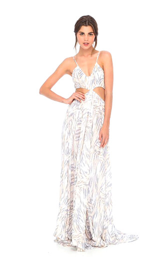 Indah Innocence Maxi Dress Peach Ibex 