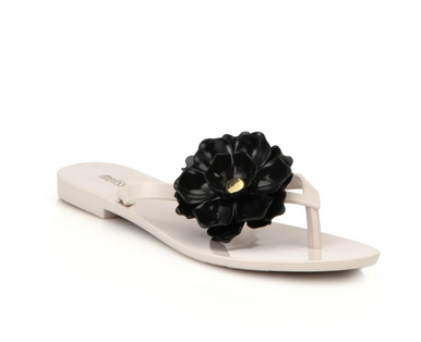 2016 Melissa Shoes Harmonic White with Black Flower