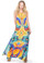 Parides Drawstring Maxi Dress Crochet Papaya
