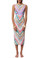 Mara Hoffman Tie Back Midi Dress Rainbow Roll Print