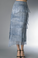 Tempo Paris 6582SO Silk Angled Tiered Skirt Denim