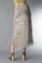 Tempo Paris 6582SO Silk Angled Tiered Skirt Taupe