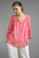 Tempo Paris 1104TJL Embroidered Blouse Coral