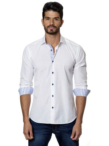 Jared Lang Button Down Shirt T-12 White Nautical | Shop Boutique Flirt