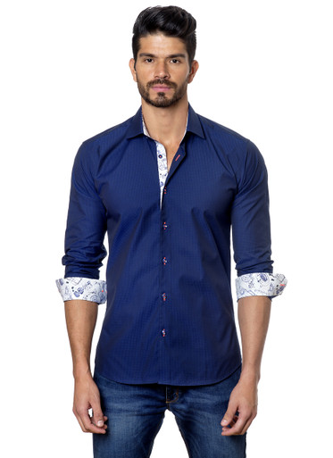 Jared Lang Button Down Shirt T-50 Navy | Shop Boutique Flirt