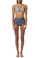 Mara Hoffman Braided Bandeau High Waisted Bikini Set Peacock Stripe