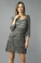 Tempo Paris Silk Tiered Dress 9713MON Gray