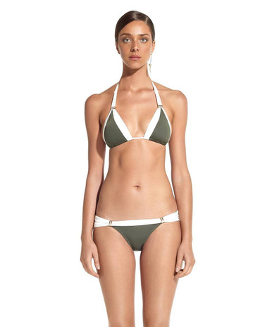 Vix Swimwear Solid Military Betsey Bia Bikini Set