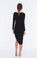 Indah Salju Asymmetrical Dress Solid Black