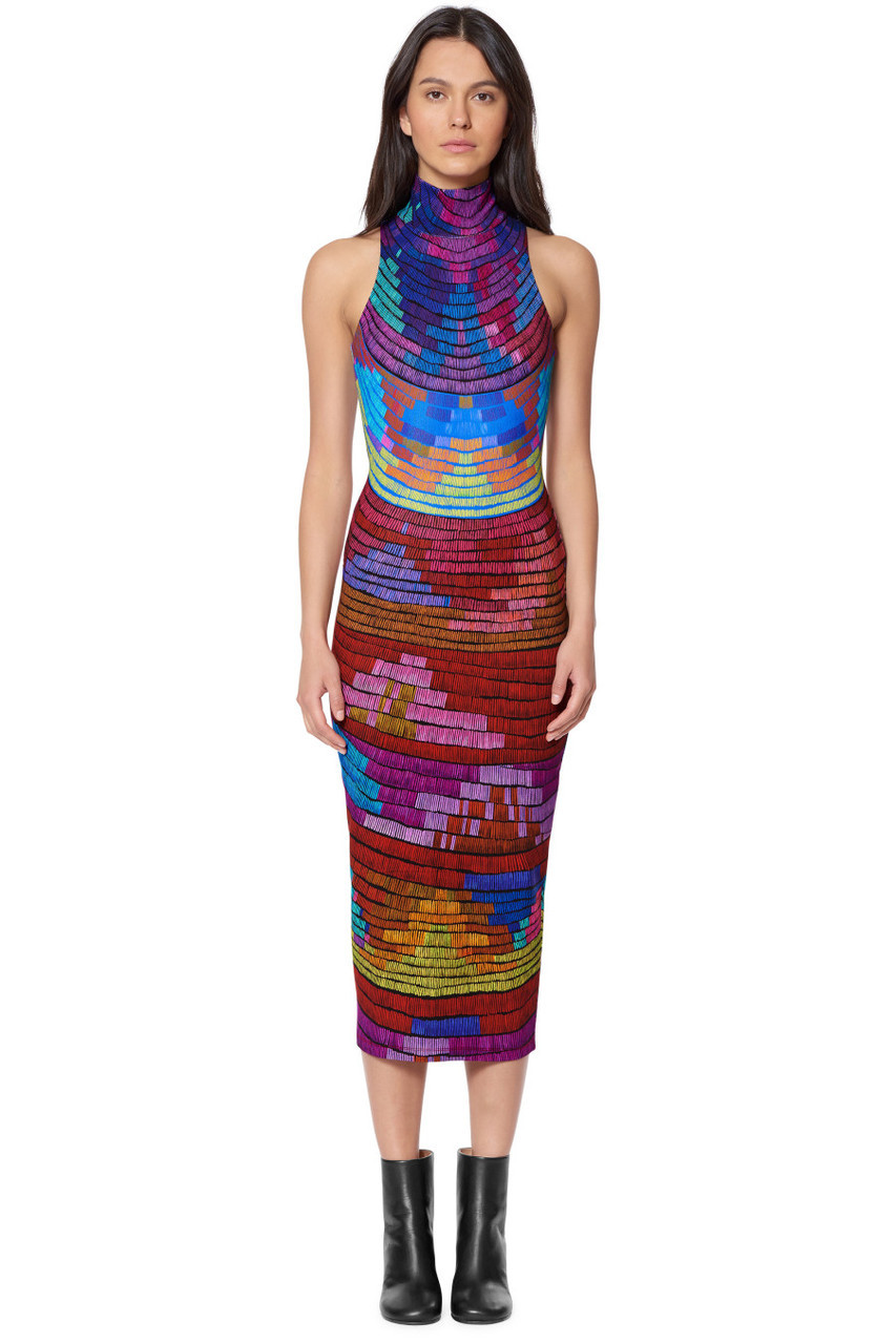 Mara Hoffman Ponte Turtleneck Dress Print Radial Shop