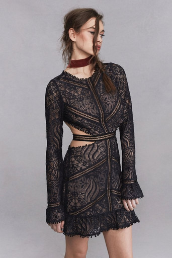 For Love and Lemons Emerie Cut Out Dress Black