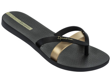 Ipanema Damen Flipflop Kirei Fem – Superbequeme Zehentrenner In Black Silver (Größe 37 EU)