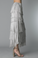 Tempo Paris 6582SO Silk Angled Tiered Skirt Silver