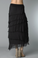 Tempo Paris 6582SO Silk Angled Tiered Skirt Black