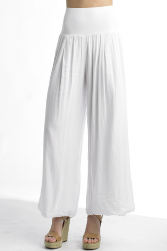 Tempo Paris Flowy Silk Blend Pants White | Shop Boutique Flirt