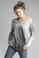 Tempo Paris Long Sleeve Sueded Top 31065CO Gray