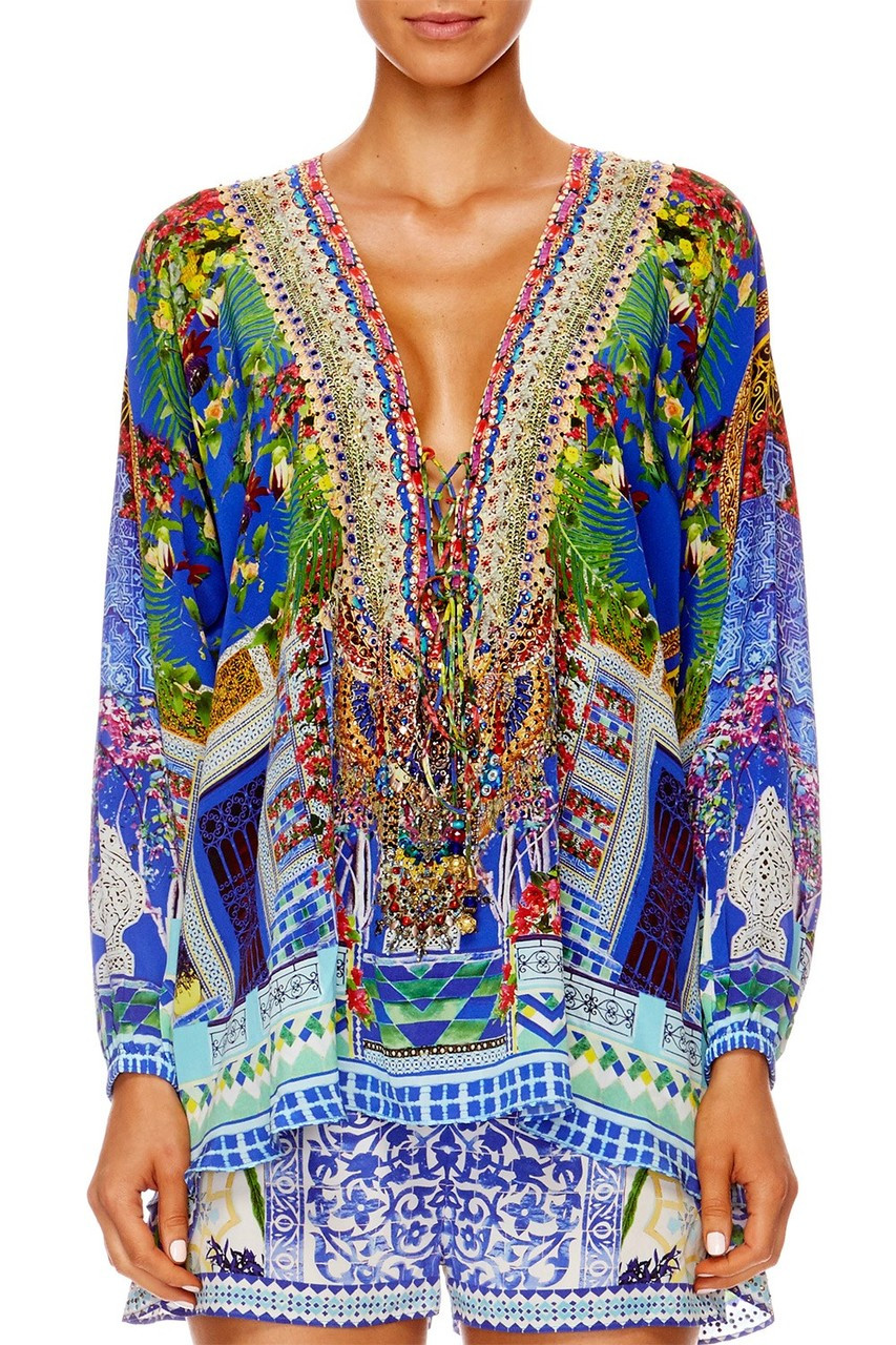 Camilla Bohemian Bounty Lace Up Shirt | Shop Boutique Flirt