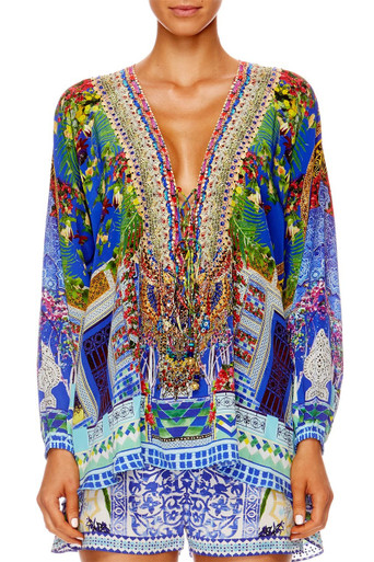 Camilla Bohemian Bounty Lace Up Shirt | Shop Boutique Flirt