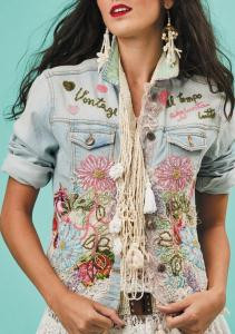 ジャケット・アウター CUTWORK EMBROIDERY JACKET Antica Sartoria S112 Embroidered Denim Jacket | Shop Boutique Flirt