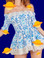 Antica Sartoria V053 Tunic Mini Dress China BLue