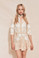 For Love & Lemons Mallorca Embroidery Dress Latte