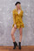 For Love and Lemons Daphne Lace Mini Dress Dark Goldenrod