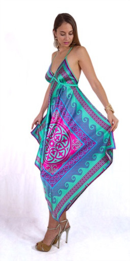 Trisha Paterson Silk Stretch Dress Venus Green 43
