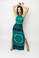 Trisha Paterson Silk Stretch Dress Venus Blue Black 1A