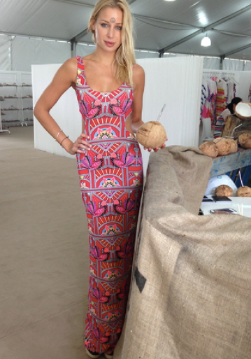Mara Hoffman Cut Out Maxi Dress Ananda Coral