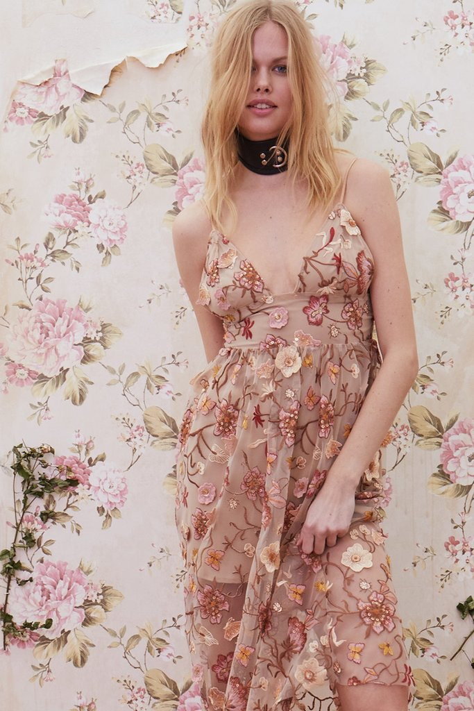 for love and lemons botanic midi dress