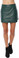 Karina Grimaldi Jacob Leather Mini Skirt Forest Green