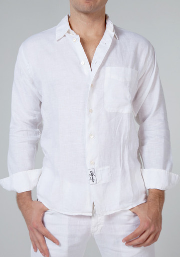 Claudio Milano Relaxed Linen Shirt White