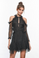 Karina Grimaldi Kimberly Silk Chiffon Mini Dress Black Polka Dot