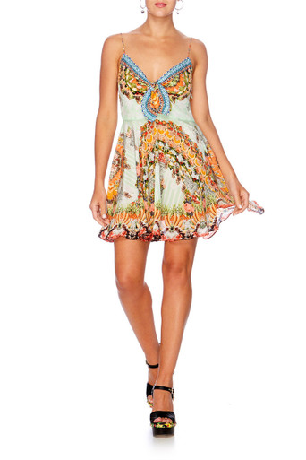 Camilla Slice of Paradise Short Dress with Tie Front