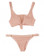 Beach Bunny Swimwear Rib Tide Knotted Bikini Set Blush