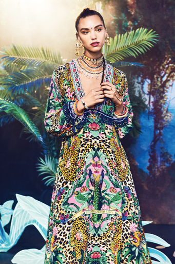 Camilla The Jungle Book Long Dress w Bell Sleeve