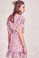 Love Shack Fancy Emmy Silk Dress Pink Print