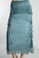 Tempo Paris 6582SO Silk Angled Tiered Skirt Green