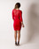 Donna Mizani Paneled Mesh Inset Dress Red