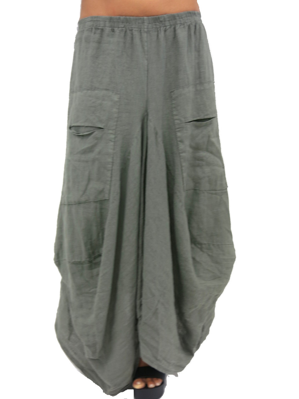 Tempo Paris Linen Skirt Olive | Shop Boutique Flirt