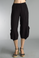 Tempo Paris Linen Crop Pants 20014S Black