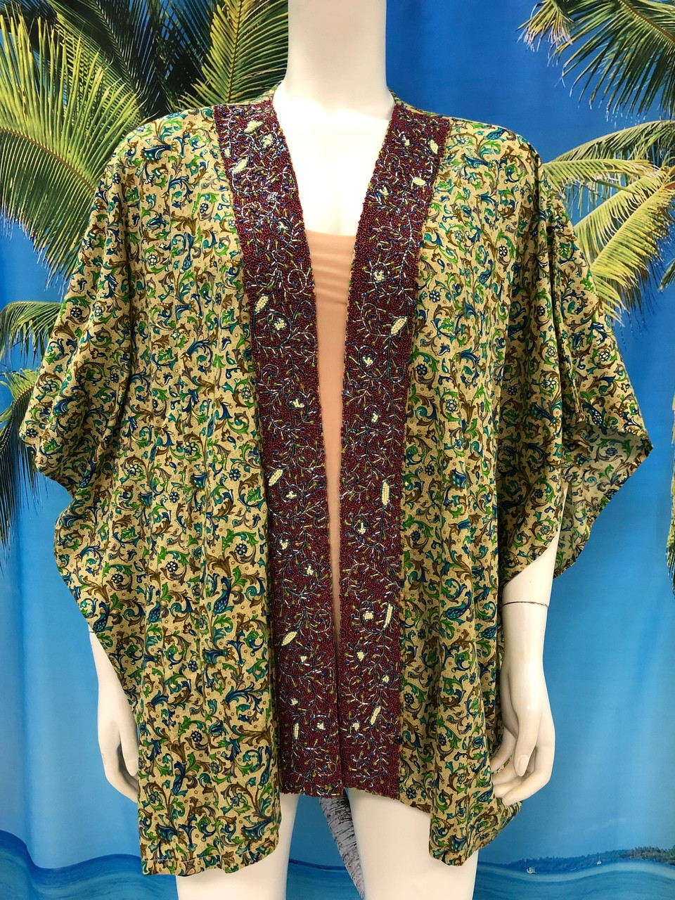 Flirt Exclusive Kimono Open Top 3 with Embellished Trim | Shop Boutique ...