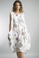 Tempo Paris Linen Printed Bubble Dress 70869H White 