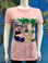 Flirt Exclusive Girl Laying in Sun Beaded T-shirt Pink