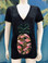 Flirt Exclusive Pineapple V-Neck Beaded T-shirt Black
