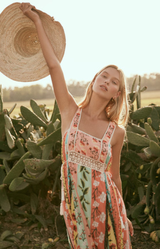 2019 Agua Bendita Pistacchio Story Daisy Dress